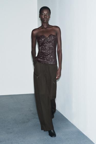 Zara Брюки карго на молнии ZW COLLECTION LIMITED EDITION