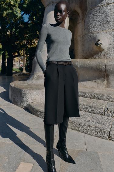 Zara Вязаный свитер с пуговицами