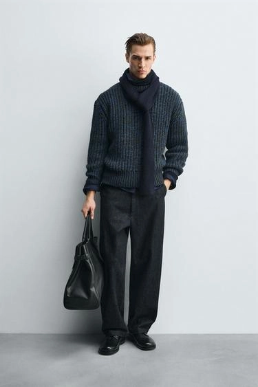 Объемный текстурированный свитер- Заказать в России