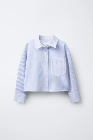 Рубашка в полоску с карманами- Заказать в России