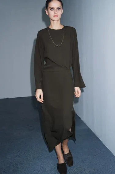 Платье миди с плиссировкой — ZW COLLECTION- Заказать в России