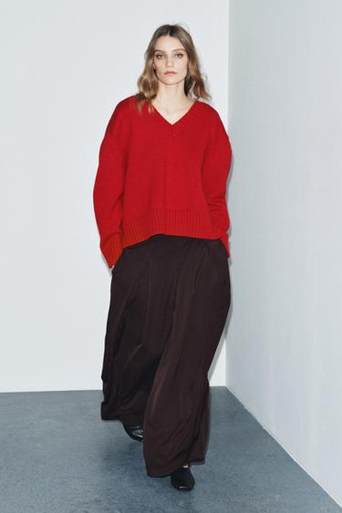 Zara Свободные брюки с защипами — ZW COLLECTION