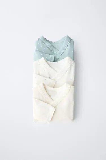 Набор из трех боди-кимоно со звездами