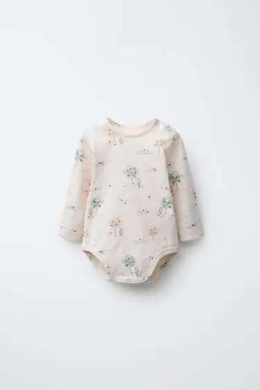 Боди с принтом «лес»- Заказать в России