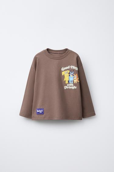 Zara Футболка с принтом BLUEY © студии LUDO с флоком купить с доставкой.