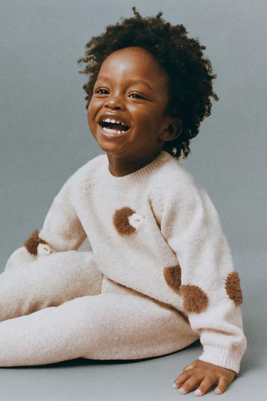 Zara Трикотажные легинсы с карманом и этикеткой с ежиком