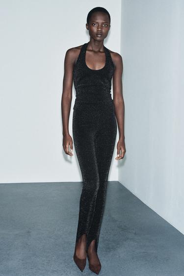 Zara Легинсы-фузо из эластичной ткани с блеском купить с доставкой.