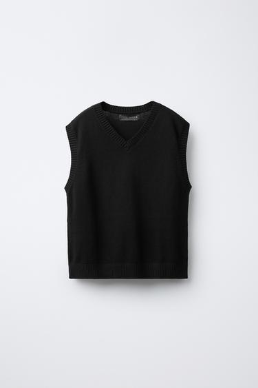 Zara Трикотажный жилет купить с доставкой.