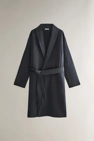 Длинный стеганный халат