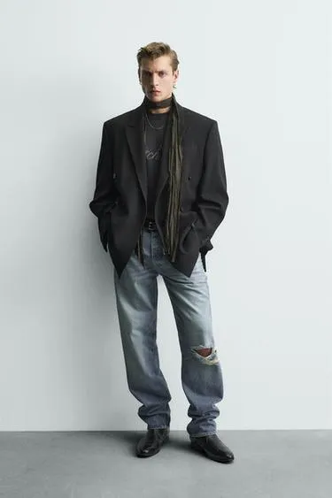 Двубортный костюмный блейзер в тонкую полоску LIMITED EDITION