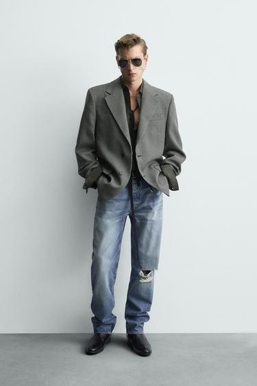 Zara Эксклюзивный жакет из шерсти в клетку