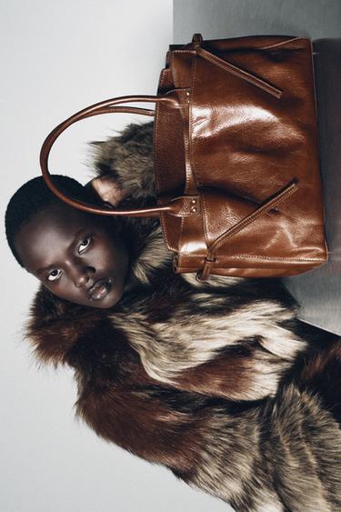 Zara Городская кожаная сумка