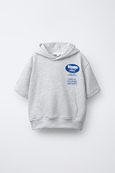 Zara Толстовка с короткими рукавами и рельефом купить с доставкой.