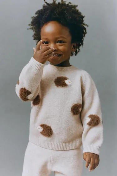 Свитер с узором «ежики»- Заказать в России