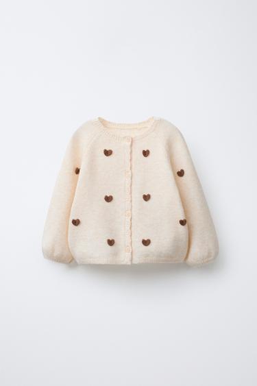 Zara Кардиган с сердцами