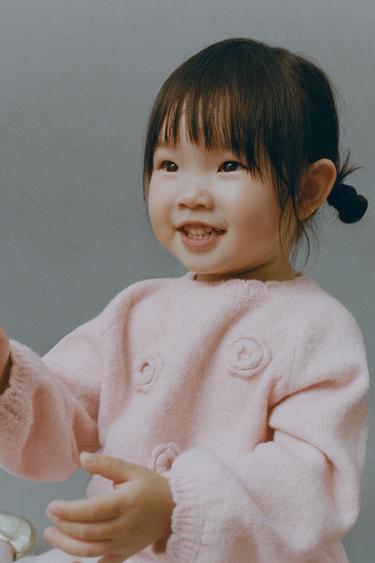 Zara Джемпер вязаный цветы крючком купить с доставкой.