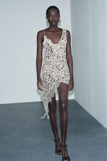 Zara Топ в бельевом стиле в горошек — ZW COLLECTION