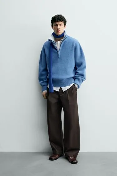 Джемпер свободного кроя с текстурой- Заказать в России