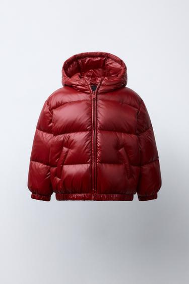 Zara Водо- и ветронепроницаемый пуховик с капюшоном купить с доставкой.