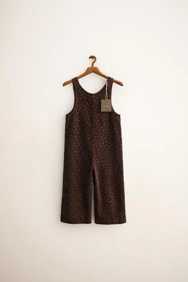 ZARA TIMELESS - вельветовый комбинезон с цветочным принтом