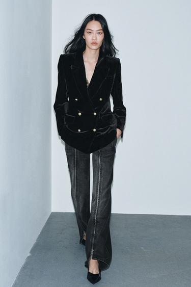 Zara Бархатный блейзер — ZW COLLECTION LIMITED EDITION