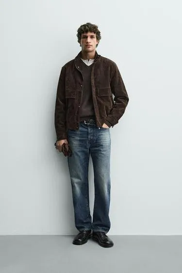 Куртка из кожи спилка