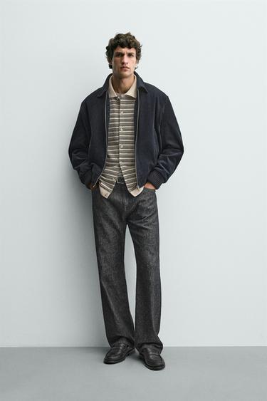 Zara Стеганая вельветовая куртка