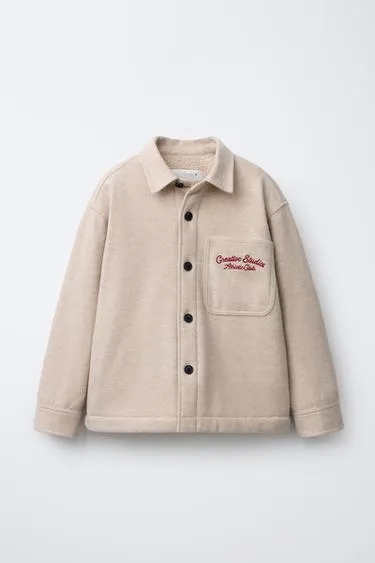 Фланелевая куртка-рубашка с искусственной овчиной- Заказать в России