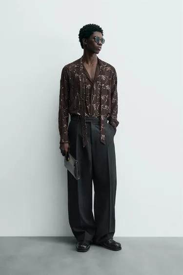 Рубашка из ограниченной коллекции с пайетками и полупрозрачными вставками