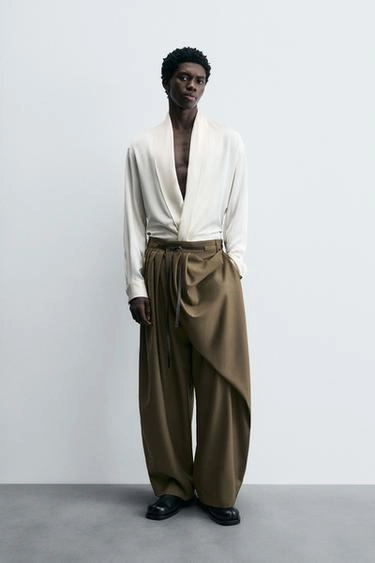 Рубашка с планкой в стиле халата LIMITED EDITION- Заказать в России