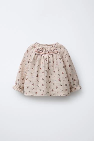 Рубашка из цветочной хлопковой газы