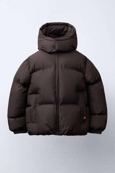 Zara Стеганое водонепроницаемое пальто