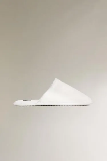 Тапочки из махрового хлопка с обрамлением