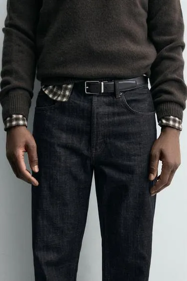 Двусторонний кожаный ремень