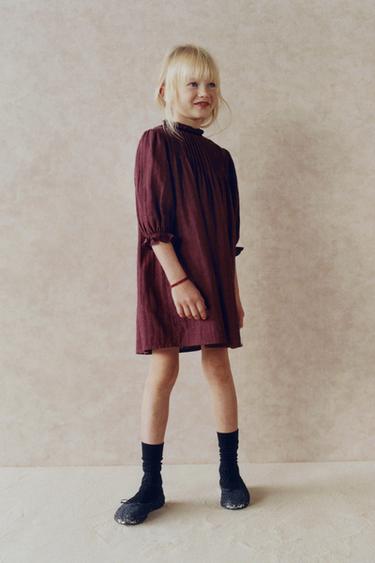 Zara Платье из ткани «плюмети» с блеском