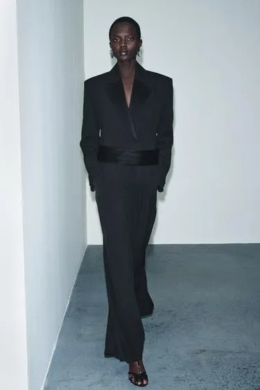 Комбинезон со смокингом и поясом — ZW COLLECTION LIMITED EDITION- Заказать в России