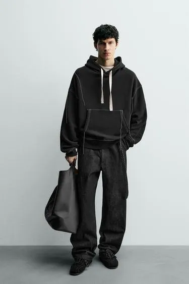 Худи с контрастной прошивкой- Заказать в России