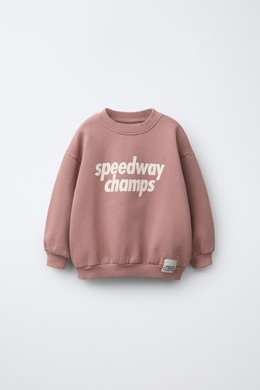 Zara Толстовка с текстовым принтом купить с доставкой.