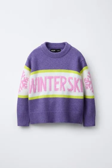 Вязаный свитер с надписью — SKI COLLECTION