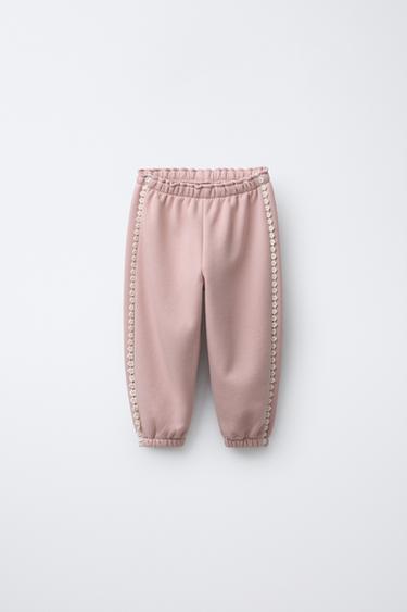 Zara Брюки-джоггеры с цветочным кружевом купить с доставкой.