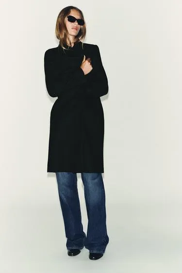 Базовое мягкое пальто- Заказать в России