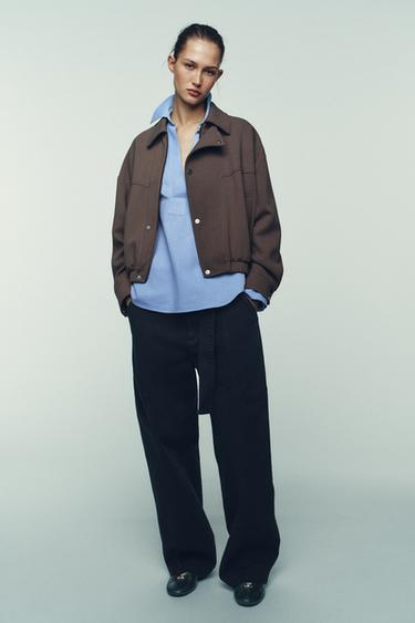 Zara Бомбер с перекрестной застежкой
