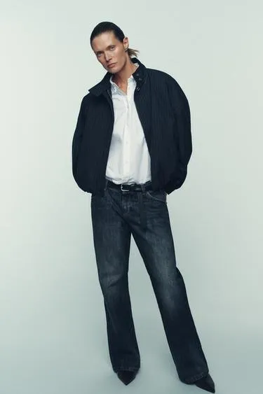 Бомбер в тонкую полоску- Заказать в России