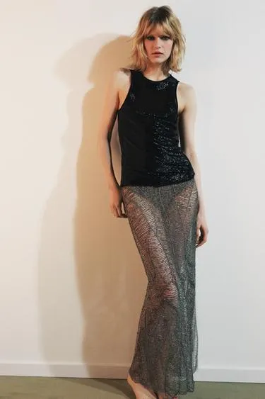 Топ комбинированный с бусинами- Заказать в России