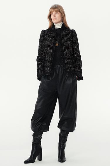 Zara Комбинированный жакет с шерстью — THE ITEM ZARA WOMAN