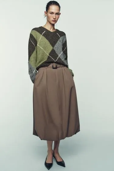 Свитер с узором «ромбы»- Заказать в России