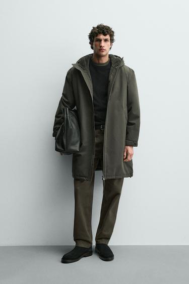 Zara Стеганая куртка с комбинированной отделкой купить с доставкой.