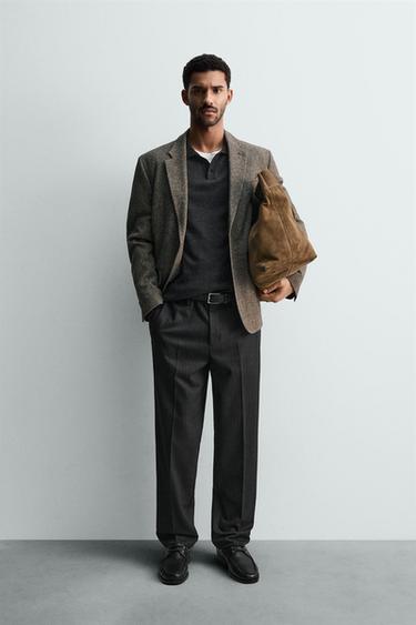 Zara Брюки из фланели в елочку