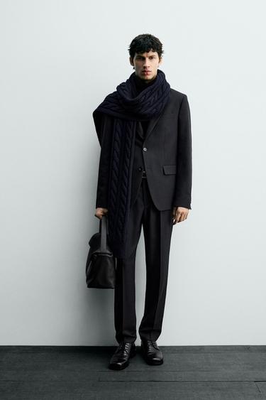 Zara Костюмный блейзер в тонкую полоску