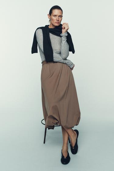 Zara Кожаные балетки с аппликацией